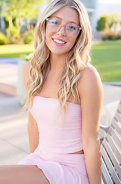 Gorgeous Blond Teen Lilly Rubbing Pussy